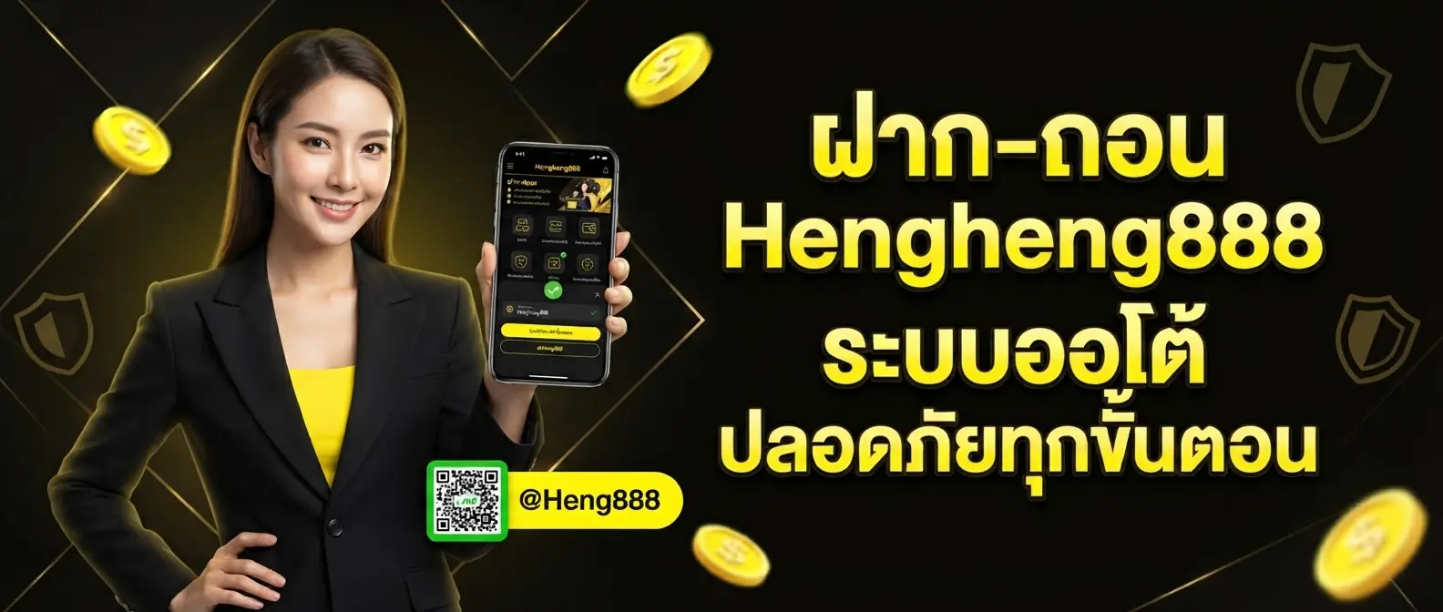 ฝาก-ถอน Hengheng888 ระบบออโต้ ปลอดภัยทุกขั้นตอน